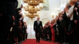 Президент России Владимир Путин на церемонии инаугурации шесть лет назад в Кремле. 7 мая 2018 года
