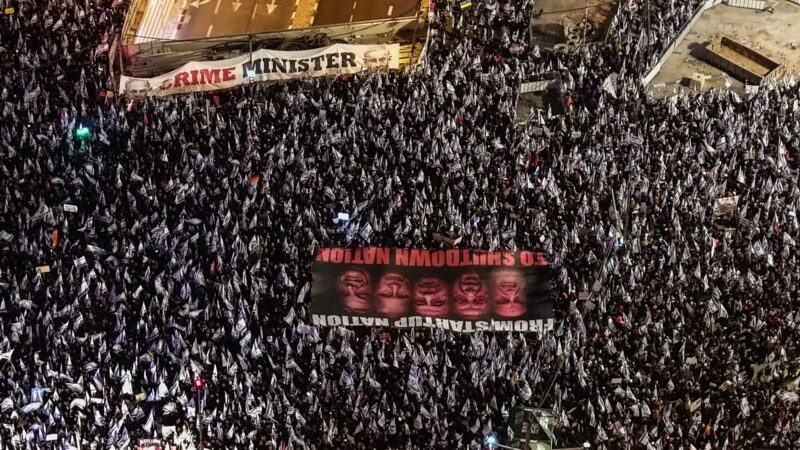 Desetine hiljada Izraelaca na novom protestu zbog reforme pravosuđa