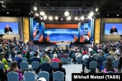 «Прямая линия» и большая пресс-конференция президент России Владимира Путина в Москве, 14 декабря 2023 года