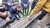 Bosnia and Herzegovina: broken pens at journalists' protests in front of the National Assembly of Republika Srpska due to the Defamation Law, Banjaluka, March 14, 2023.