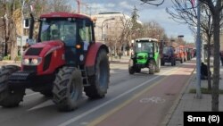 Protest poljoprivrednika u Banjaluci, 31. decembar 2023.