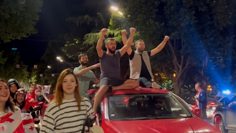 Georgians Celebrate Sensational Win Over Portugal In Euro 2024