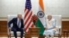 Presidenti i Shteteve të Bashkuara, Joe Biden, dhe kryeministri i Indisë, Narendra Modi, gjatë takimit në samitin e G20-ës në Nju Delhi, 9 shtator 2023.
