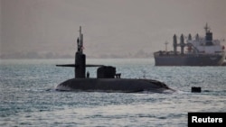 The U.S. Navy said earlier this month that the Florida nuclear-powered, guided-missile submarine was operating in the Middle East. (file photo)