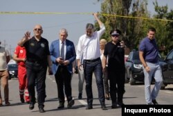 Secretarul de stat Raed Arafat, ministrul Cătălin Predoiu și premierul Marcel Ciolacu au fost, duminică, la locul exploziei de la Crevedia.