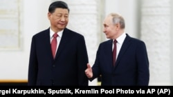 Ռուսաստանի նախագահ Վլադիմիր Պուտինը Կրեմլում ընդունում է Չինաստանի նախագահ Սի Ծինփինին, Մոսկվա, 21-ը մարտի, 2023թ.