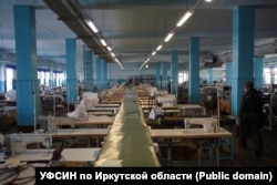 Швейный цех в ИК-11 в поселке Бозой, Иркутская область