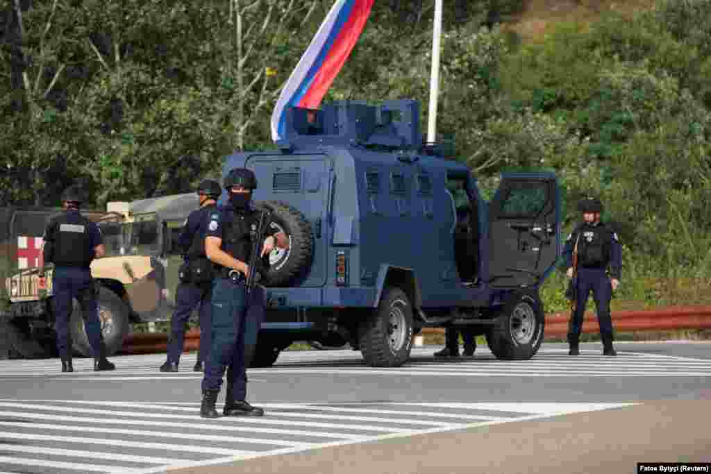 Pjesëtarë të Policisë së Kosovës në Jashevik.