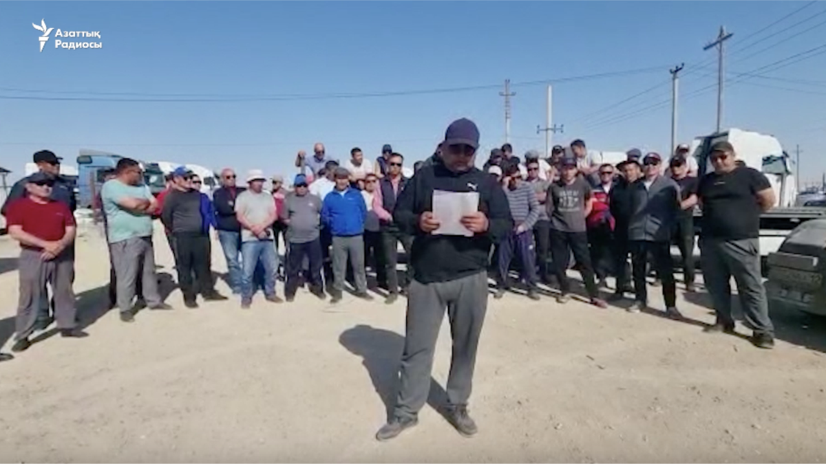 Residents Of Kazakhstan's Restive West Protest Against Fuel Price Hikes