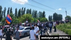 Акцыя пратэсту ў Армэніі супраць усталяваньня межаў, 9 траўня 2024