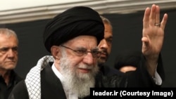 Iranian Supreme Leader Ayatollah Ali Khamenei has described homosexuality as part of the "moral depravity" of Western civilization. (file photo)