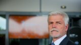 CZECH REPUBLIC -- Czech President Petr Pavel visits RFE/RL headquarters in Prague on June 14, 2023.