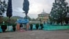 The Mai Toti shrine in the Pakistani village of Bandli, where worried residents have been gathering to pray for 28 local men who were lost when a boat capsized in the Mediterranean on June 14, leaving hundreds missing, feared dead. 