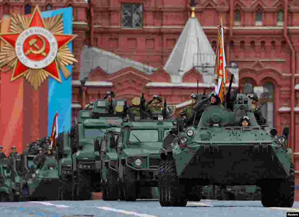 Ruska oklopna vozila na vojnoj paradi povodom Dan pobjede, 9. maja 2024.