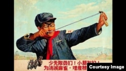 Борьба с воробьями в Китае.