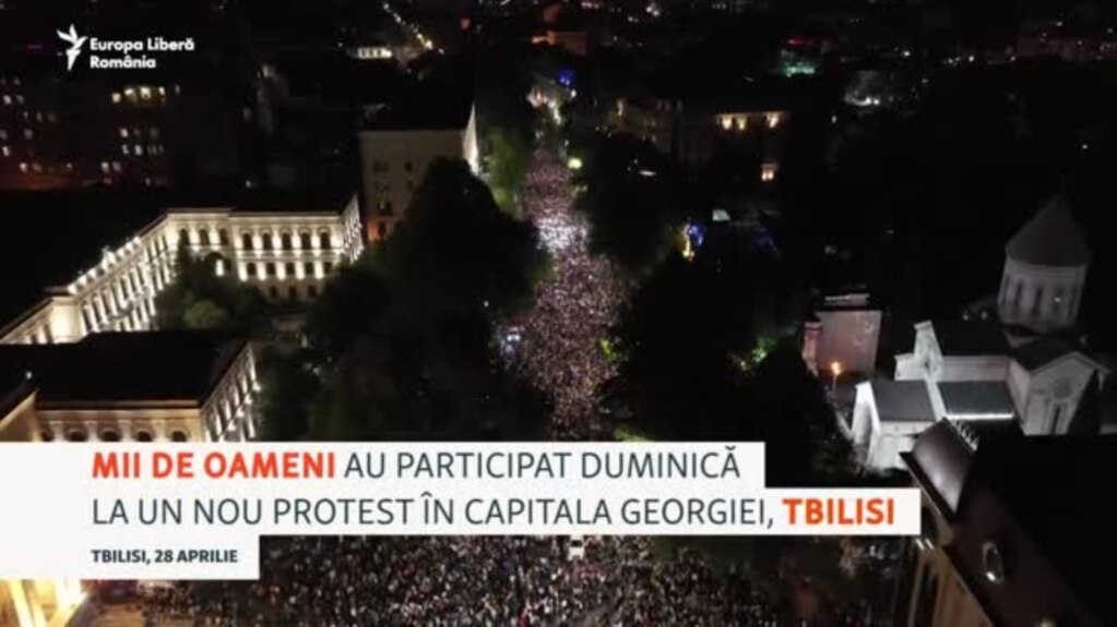 Protest masiv împotriva legii propuse de Georgia privind „agenții străini" înainte de a doua lectură în parlamentul georgian