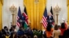 نشست مشترک خبری رئیس‌جمهور امریکا و رئیس‌جمهور کنیا