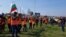 Протестът на българските зърнопроизводители при Русе.