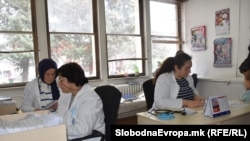 Вакцинален пункт во поликлиника „Идадија“ - Скопје, вакцинација со вакцина ДиТеПер против голема кашлица, 12.2.2024.