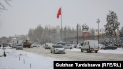 Winter has arrived in Bishkek.