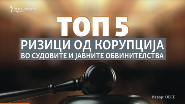 Топ 5 ризици од корупција во судовите и јавните обвинителства
