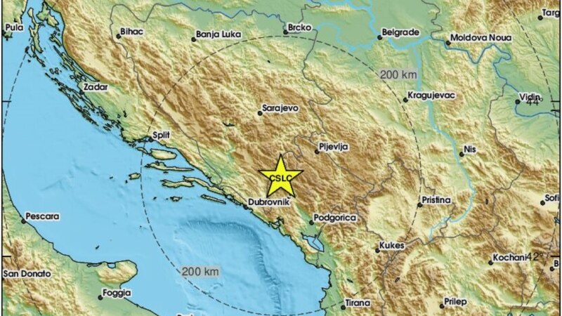 Нов земјотрес кај Никшиќ во Црна Гора