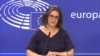 Gwendoline Delbos-Corfield, az EP magyar jogállamisági jelentéstevője egy korábbi sajtótájékoztatón