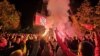 Protest against the election of Andrija Mandic as a new speaker of Parliament of Montenegro in Podgorica