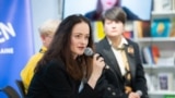 Ольга Руденко під час дискусії в рамках премії імені Георгія Гонгадзе. Київ, 14 травня 2024 року