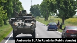 Fotografie din 2015, când sute de membri ai Armatei SUA au străbătut jumătate de țară pe șoselele din România pentru a ajunge de la Mihail Kogălniceanu (Constanța) la Cincu (Brașov).