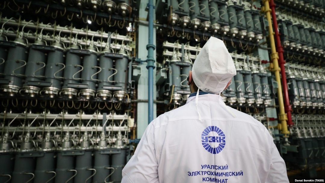 Gas centrifuges at Uranium Enrichment Department 53 of the Ural Electrochemical Combine, a subsidiary of Rosatom