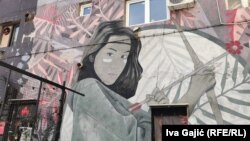 Mural u Cetinjskoj ulici, u Beogradu