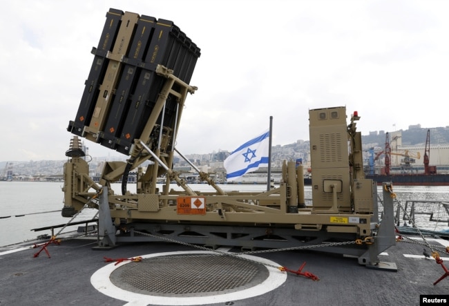 Установка от системата Iron Dome във военноморската база на Израел в Хайфа. Снимката е от 2019 г.