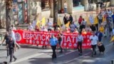 Protest of the Independent Union of State Administration in Skopje