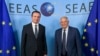 Shefi i politikës së jashtme të bllokut evropian, Josep Borrell (djathtas), me kryeministrin e Kosovës, Albin Kurti, 22 korrik 2023