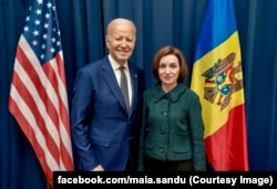 Президент США Джо Байден і президентка Молдови Майя Санду. Варшава, Польща, 21 лютого 2023 року