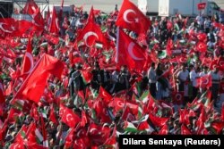 Protest podrške palestinskom narodu u Gazi, Istanbul, 28. oktobar 2023.