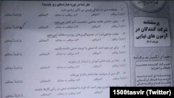 تصویر بخشی از پرسشنامه‌ «تفتیش عقاید» که بین دانش‌آموزان پایه دوازدهم در مدارس ایران توزیع شد.