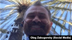 The last known social media post by Oleg Timoshchuk, a.k.a. Oleg Zabugorsky, prior to his departure from the United States. It was posted on March 8, 2022, from Anaheim, California, where he was attending a natural foods conference.