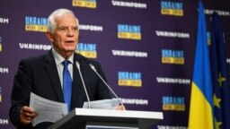 Josep Borrell, az EU kül- és biztonságpolitikai főképviselője Kijevben 2023. október 1-jén