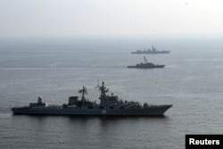 Корабли Ирана, России и КНР на учениях в Оманском заливе. Март 2024 года