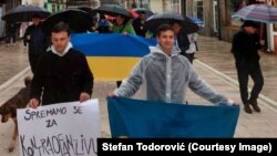 Šetnja ulicama Cetinja za Ukrajinu. 24. april. 2023. 