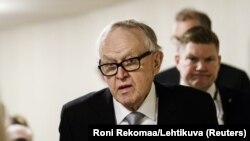 Bivši finski predsednik Marti Ahtisari na sednici finskog parlamenta, Helsinki, 6. februar 2018.