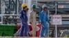 Workers at the oil field run by Hungarian company MOL in Khyber Pakhtunkhwa Province, northwestern Pakistan (file photo)