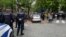 Serbia -- Police in front of the elementary school Vladislav Ribnikar due to mass shooting, Belgrade, May 3, 2023.