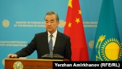 China’s Foreign Minister Wang Yi in Astana on May 20. 