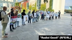 Акция протеста таджикских оппозиционеров в Берлине, 29 сентября 2023 года