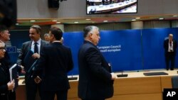 Orbán Viktor Brüsszelben az EU-csúcson 2023. december 14-én