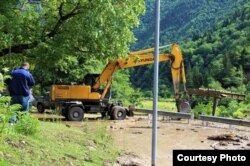 ადგილი, სადაც მეწყრული პროცესები განვითარდა