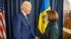 Președintele american Joe Biden și președinta R. Moldova, Maia Sandu. Varșovia, 21 februarie, 2023.